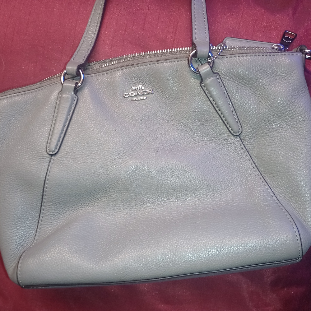 Coach Gray Leather Handbag